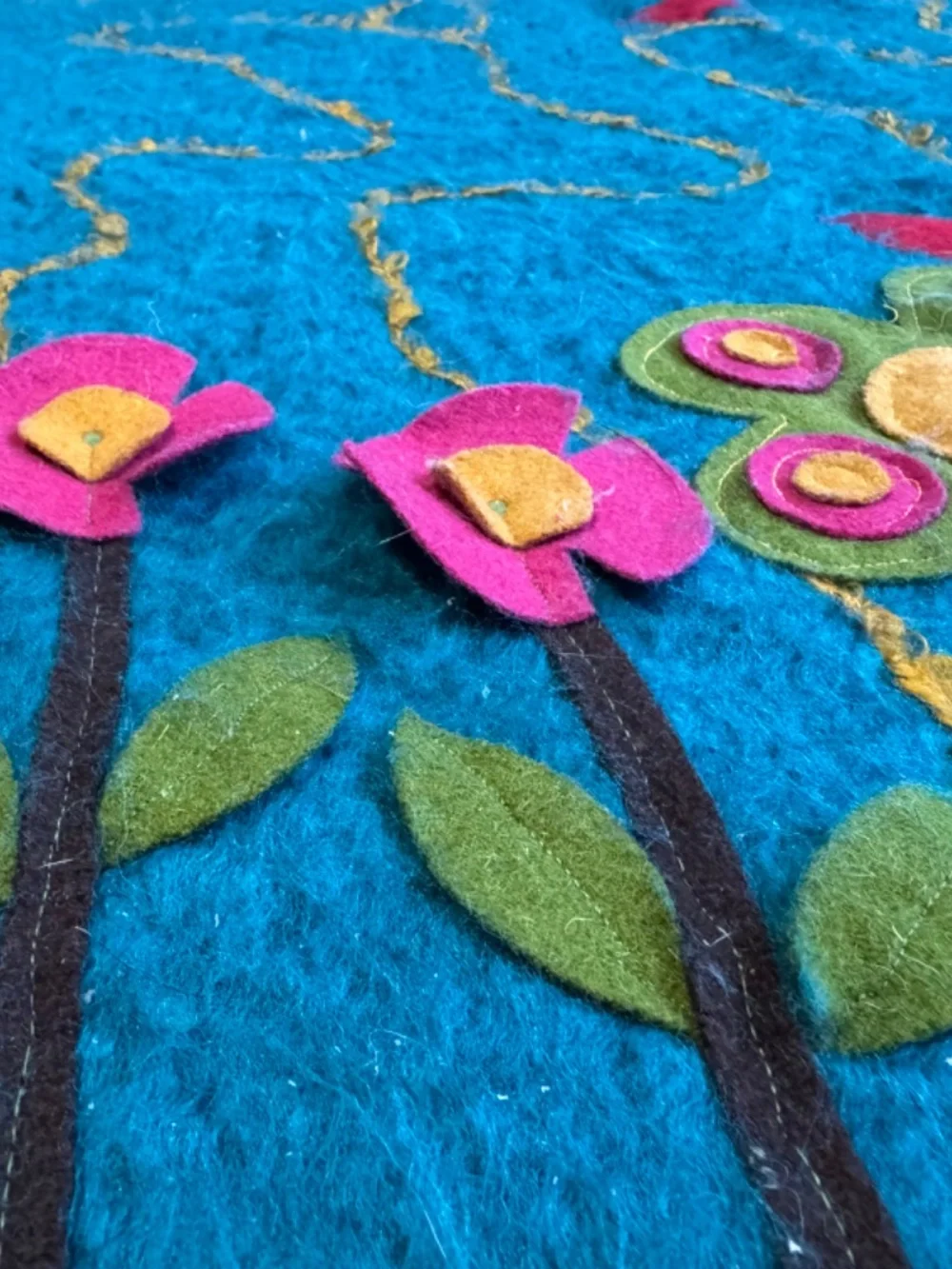 Pier One Turquoise and Floral Lap Blanket